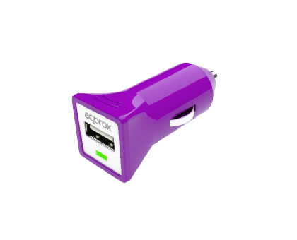 Approx Appusbcarp Cargador Usb Para Coche Purpura